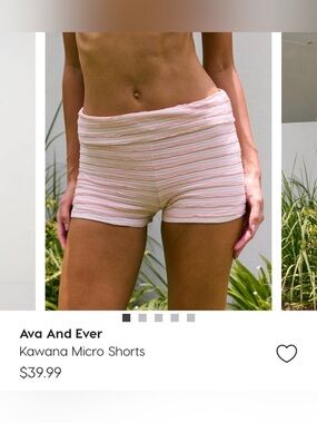 Kawana Pink Striped Bike Shorts